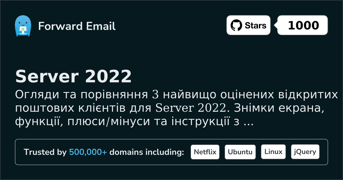 3 Високо Оцінені Відкриті Поштові Клієнти для Server 2022 2026
