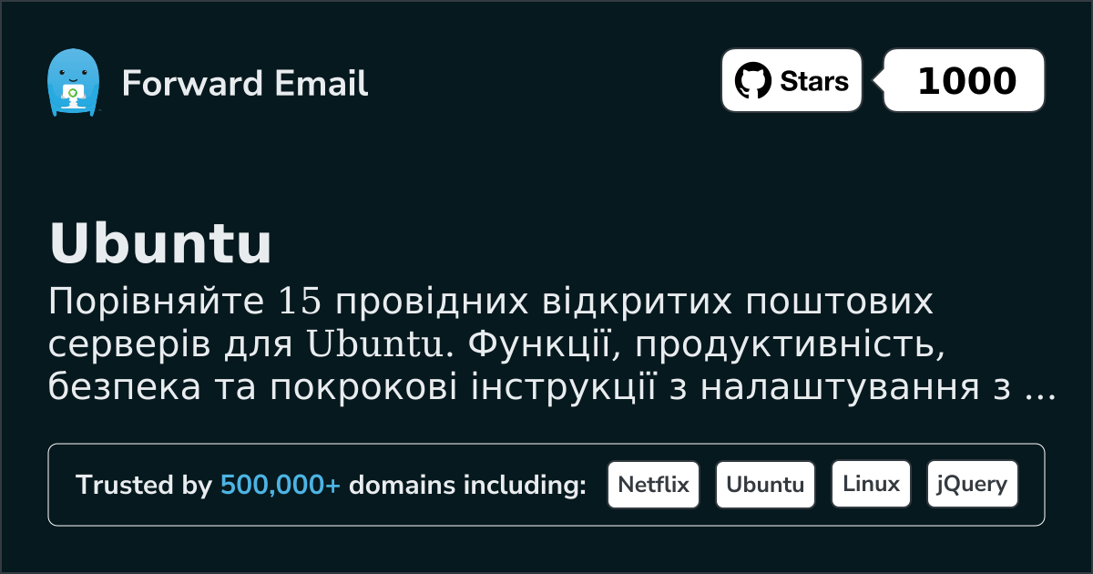 15 провідних серверів електронної пошти з відкритим кодом для Ubuntu 2026