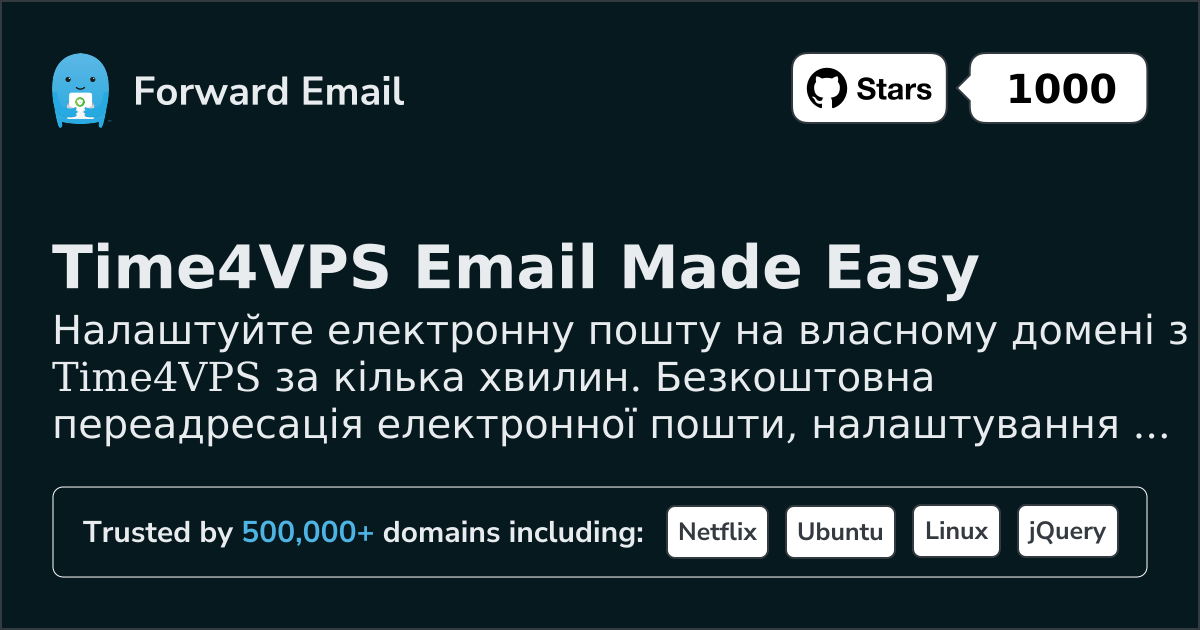 Як налаштувати електронну пошту за допомогою Time4VPS