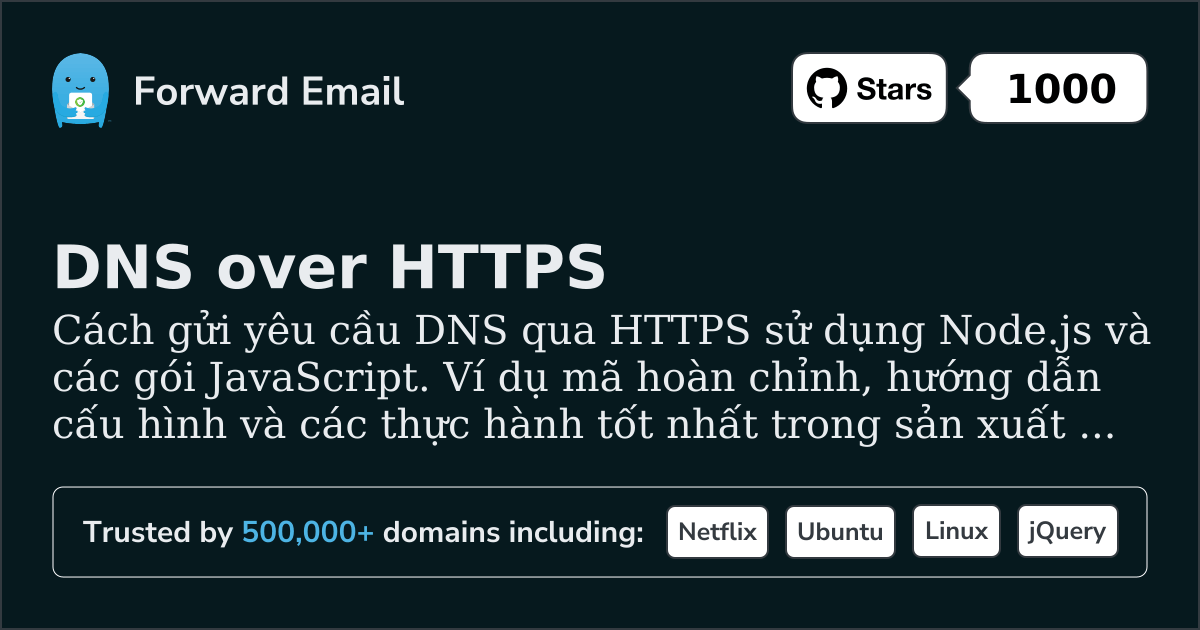 Node.js DNS qua HTTPS