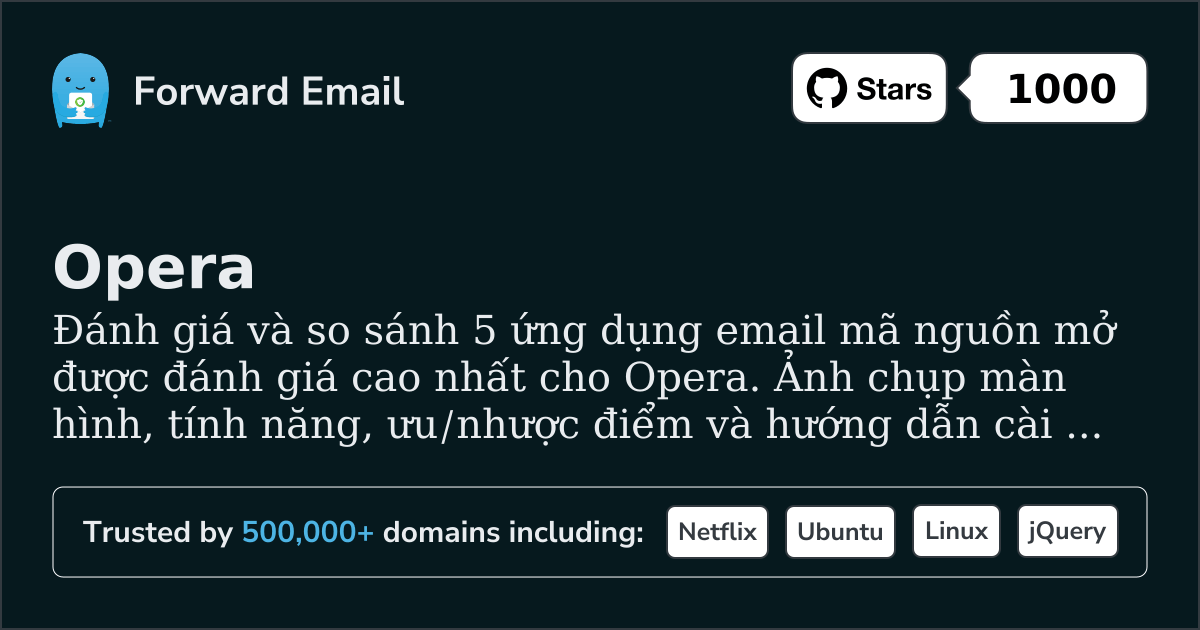 5 Ứng dụng Email Mã Nguồn Mở Được Đánh Giá Cao cho Opera 2026