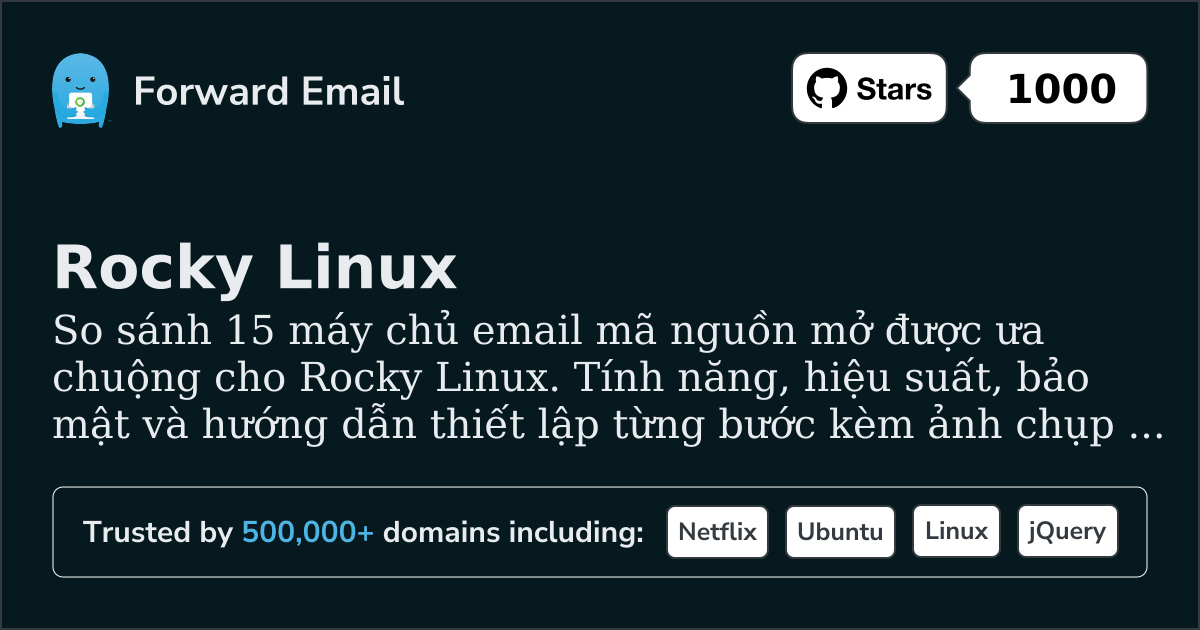 15 Máy chủ Email Mã Nguồn Mở Ưa Chuộng cho Rocky Linux 2026