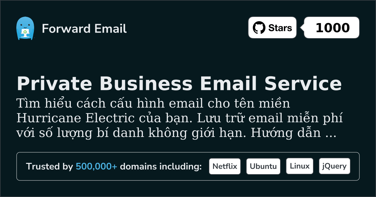Cách thiết lập Email với Hurricane Electric