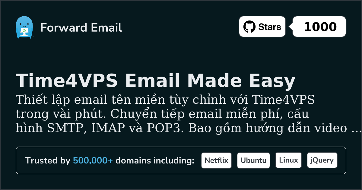 Cách thiết lập Email với Time4VPS